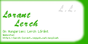 lorant lerch business card